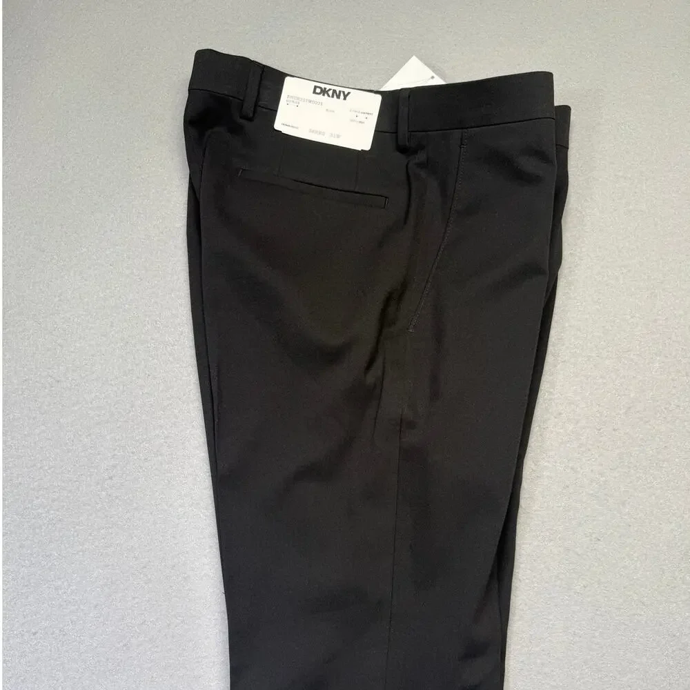 DKNY Men's Duran Modern-Fit Solid Suit Pants black 31X32 $95